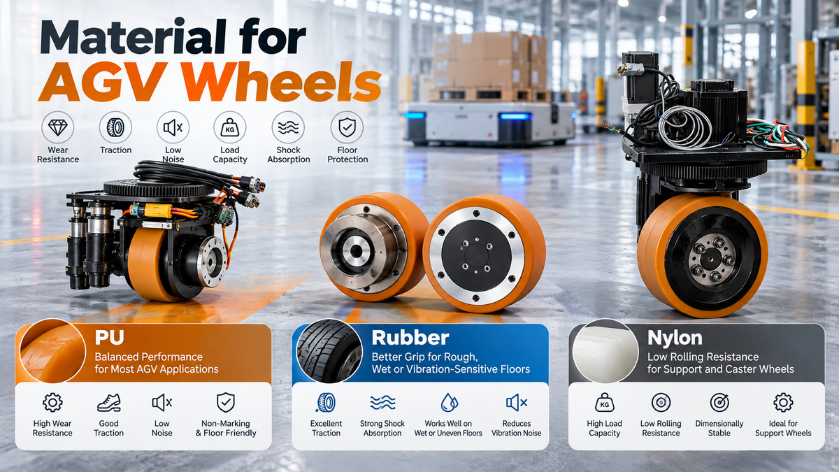 Best Wheel Material for AGV: PU vs Rubber vs Nylon